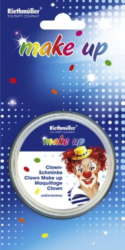 Clown: Theater-Schminke, weiß, 30 g - 1