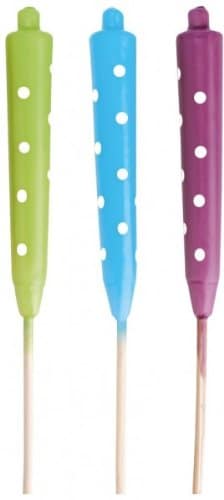 Fackel: Mini-Fackel Daisy, Punkte, verschiedene Farben, 25 cm, 3er-Pack - 1