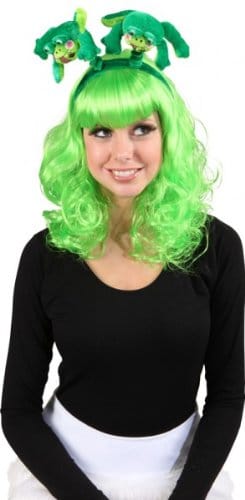 Haarreif, grün, mit Fröschen - 1