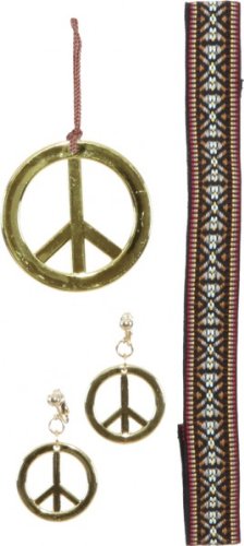 Hippie-Set : Ohrringe, Kette und Kopfband - 1