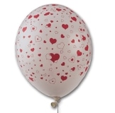 Luftballons, 50 Stück, mit Herzen bedruckt, heliumgeeignet - 1