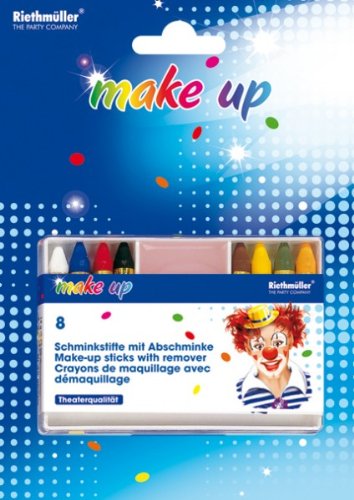 Make-up: Schminkstifte mit Abschminke, verschiedene Farben, 8er-Pack - 1