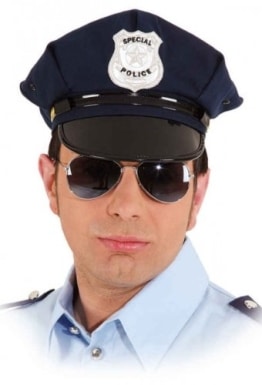 Mütze: amerikanische Polizeimütze, „Special Police“, blau, verschiedene Größen - 1