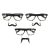 Nerd-Brille: Schnauzer-Brille, für Damen, schwarz - 1