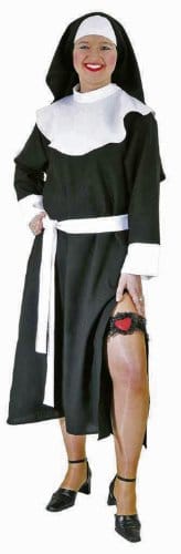 Nonnen-Kostüm: sexy Kleid und Haube - 1