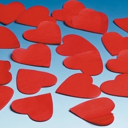 Papier-Konfetti: rote Herzen, 50 mm, 50 g-Dose - 1