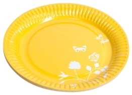 Party-Teller: Pappteller, Sommermotiv „Daisy“, gelb, 23 cm, 8er-Pack - 1