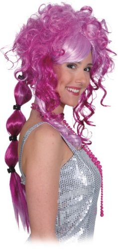 Perücke: Perücke „Naomi“, pink, lange Locken - 2