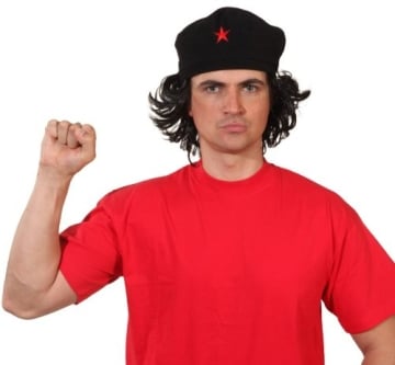 Revolutionsmütze: Mütze mit Haaren „Ernesto“, schwarz - 1