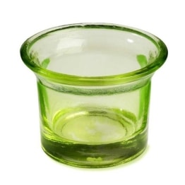 Teelichtglas: Kerzenglas, gruen, 4,5 cm Höhe - 1